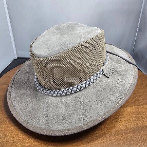 Breeze Suede Wide Brim Sun Hat American Hat Makers Bomber Grey